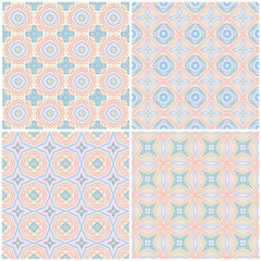 Set of abstract seamless background pattern for wallpaper.