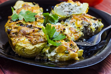 zucchini stuffed with meat