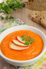 Pumpkin - apple soup puree