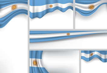 Abstract Argentina Flag, Argentinian Colors (Vector Art)