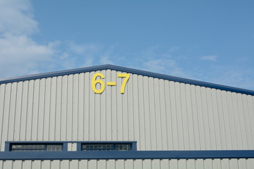 Factory unit number 6 and 7 signs