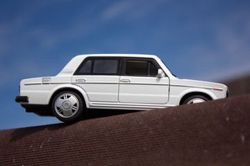 white toy car