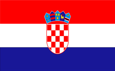 Naklejka premium Flag of Croatia