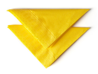 Obraz na płótnie Canvas yellow paper napkins