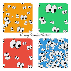 Set of colored funny seamless patterns