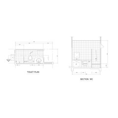 Toilet plan drawing