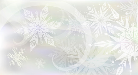 Fototapeta na wymiar Christmas background with light snowflakes