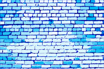 Obraz premium Blue brick wall