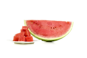 Watermelon over a white background