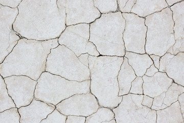 Dry soil with cracks.
