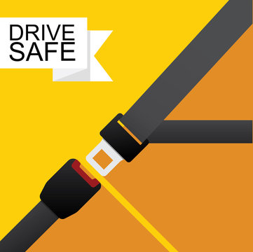 Safety Belt Vector Flat Design.