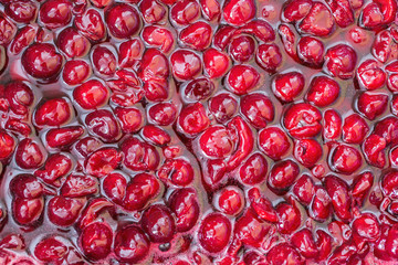 cherry jam with air foam