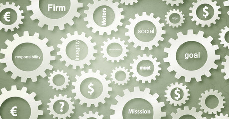 Business teamwork concept . Mixed media