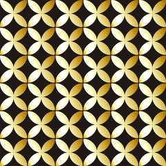 Traditional Arab pattern gold on black background