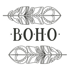 boho style  isolated icon design, vector illustration  graphic 