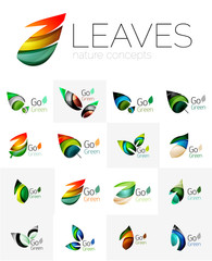 Leaf logo set