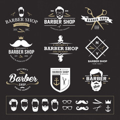 vintage barber shop logo