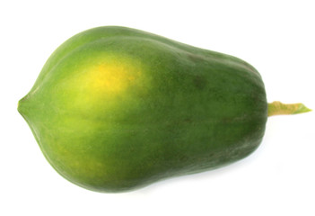 Papaya fruit whole isolated on white 