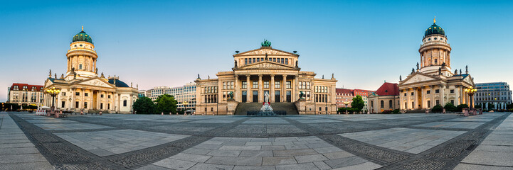Panorama image of Gendarmenmarkt square in Berlin © tilialucida