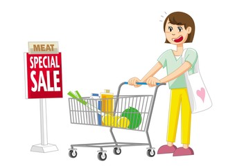 買い物に来た女性