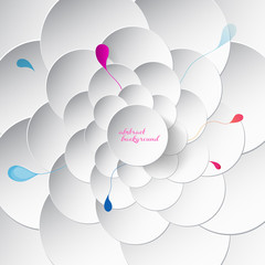 Abstract background with paper flower.