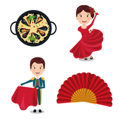 Spanish culture icons isolated icon design, vector illustration  graphic 