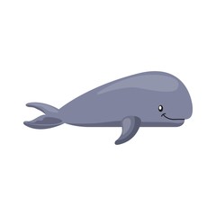 whale icon. Sea life design. Vector graphic