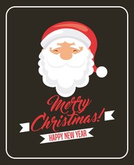 santa cartoon icon. Merry Christmas design. Vector graphic