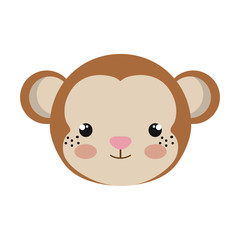 cute monkey isolated icon design, vector illustration  graphic 