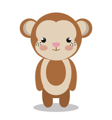 cute monkey isolated icon design, vector illustration  graphic 