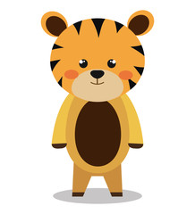 cute tiger isolated icon design, vector illustration  graphic 