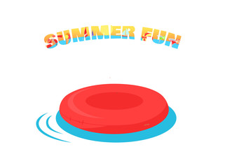 Summer Fun Concept Vector in Flat Design.