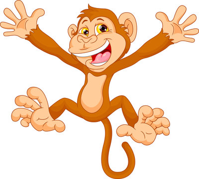 Cute monkey cartoon 