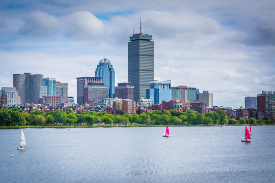 View of the Charles River and Back Bay from the Longfellow Bridg