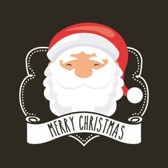 Santa cartoon icon. Merry Christmas design. Vector graphic