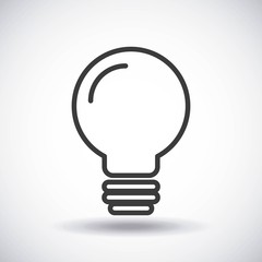 Light bulb. Silhouette icon design. Vector graphic