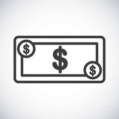 Bill. Silhouette icon design. Vector graphic