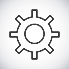Gear. Silhouette icon design. Vector graphic