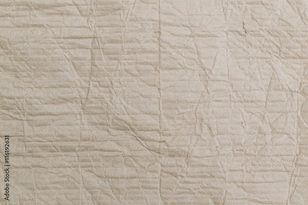 Poster brown crumpled paper background ,grunge old paper sheet texture for backdrop or overlay design
