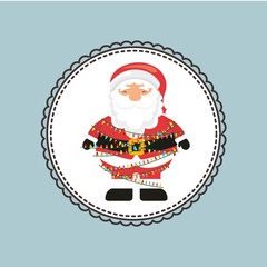 santa cartoon icon. Merry Christmas design. Vector graphic