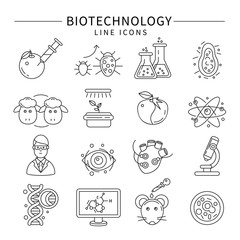 Biotechnology Icon Set