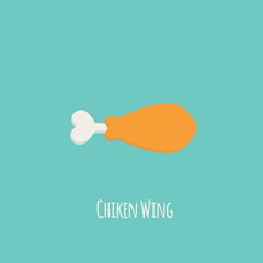 Vector illustration of Fried chicken