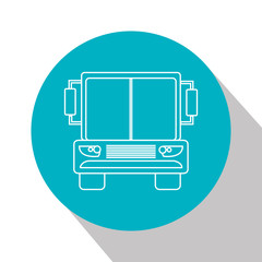 bus icon over circle  isolated design, vector illustration  graphic 