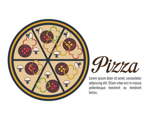 delicious pizza
isolated icon design, vector illustration  graphic 