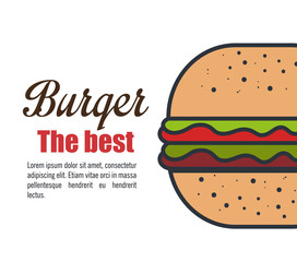 delicious burger  isolated icon design, vector illustration  graphic 