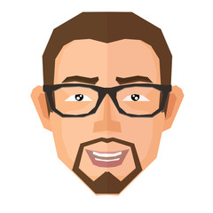  Man face to happy and smile