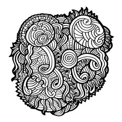 abstrack doodles line