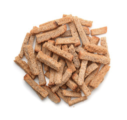 Top view of  rye rusk pile