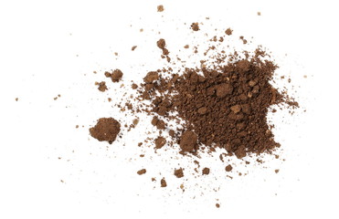 pile soil isolated on white background
