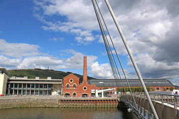 Warehouse and bridge, Swansea harbour